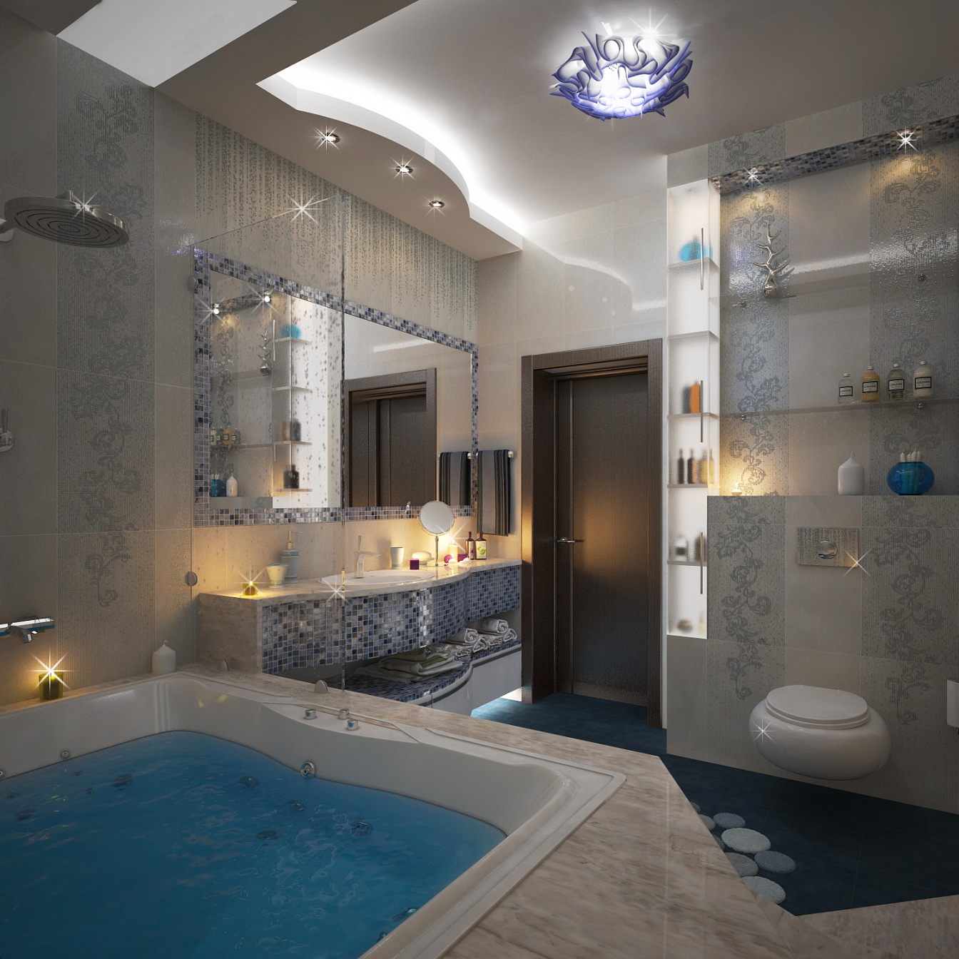 Разработка дизайн проекта квартиры на Большой Манежной 5: ванная комната, фото 3