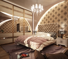 Разработка дизайн проекта квартиры на Большой Манежной 5: спальня, фото 5