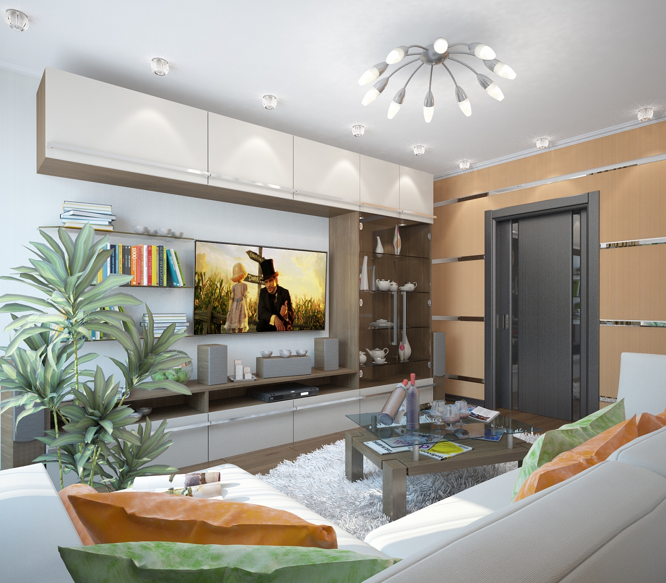 Дизайн интерьера квартиры на Фридриха Энгельса: гостиная, фото 3